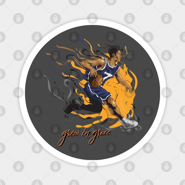 Basketball t-shirt Magnet by stylishkhan